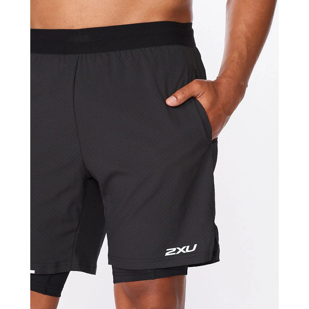Men's 2XU Aero 2-In-1 7-inch Shorts - Image 5