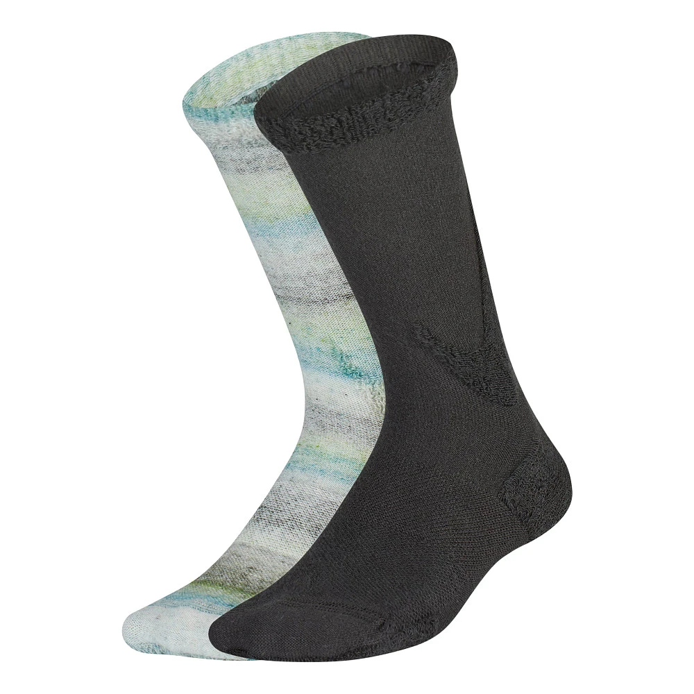 Kids Nike Swoosh Cushioned Crew 2 Pack Socks